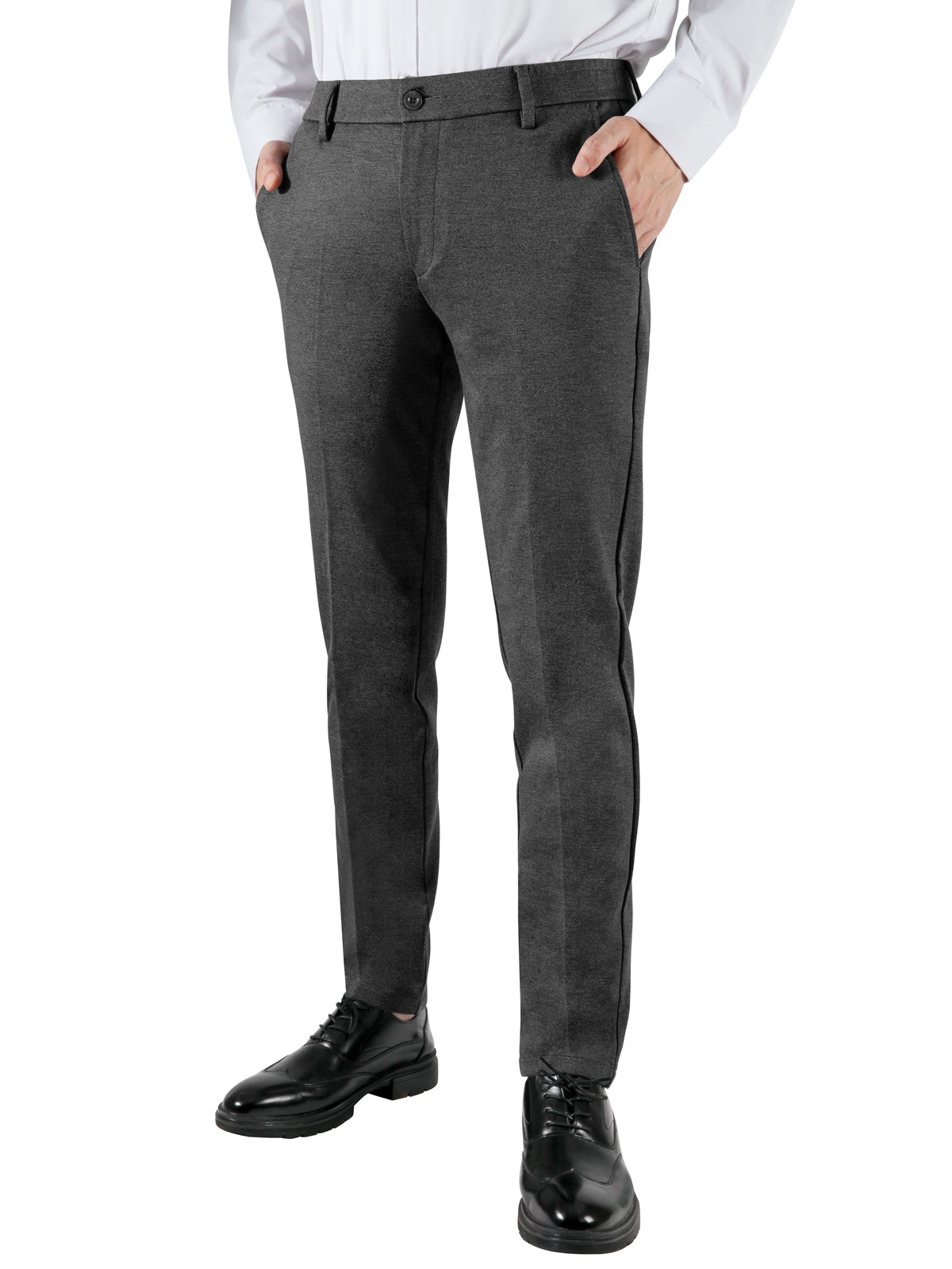 Men's spring and summer elastic waistband suit pants