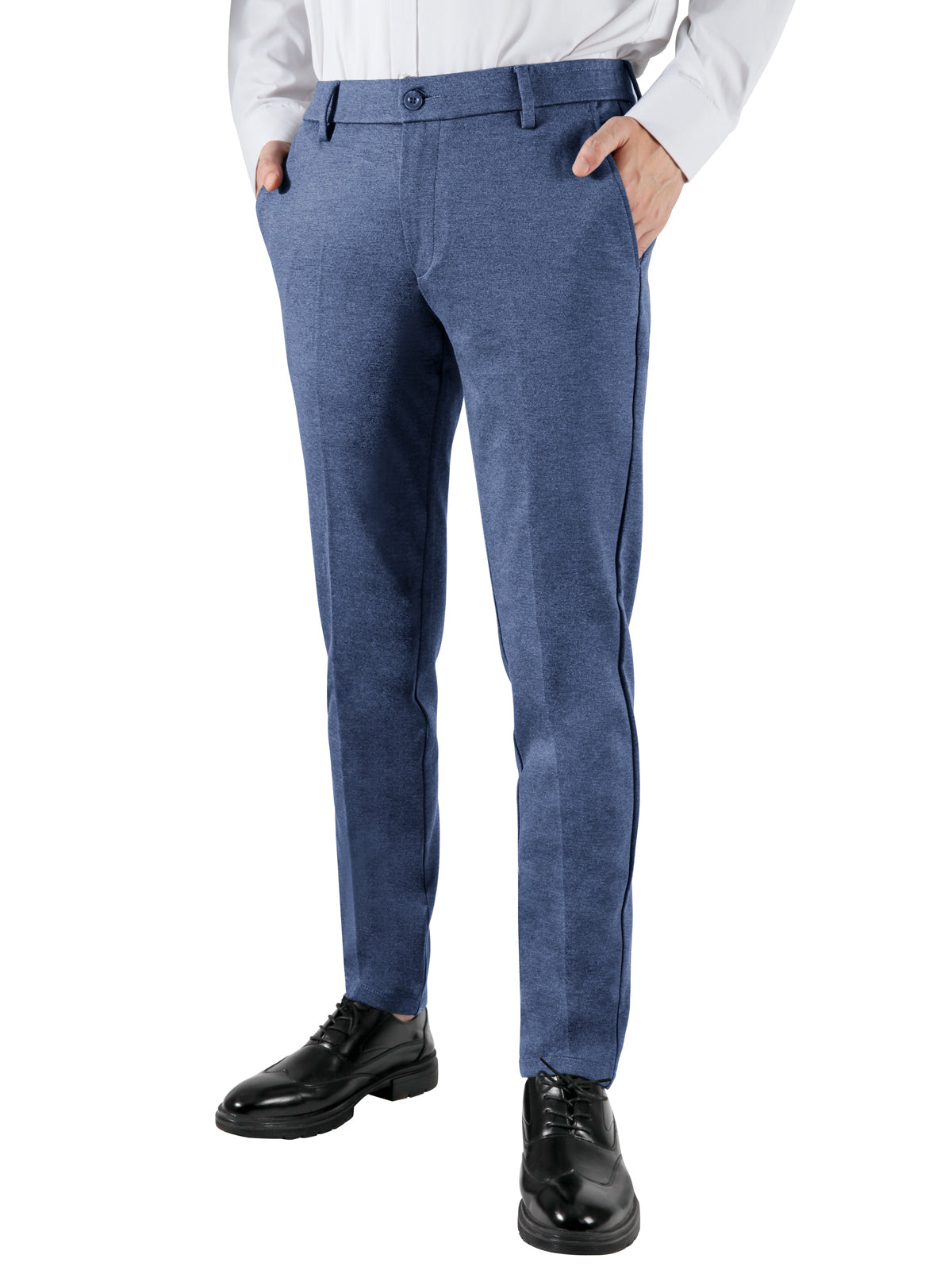 Men's spring and summer elastic waistband suit pants