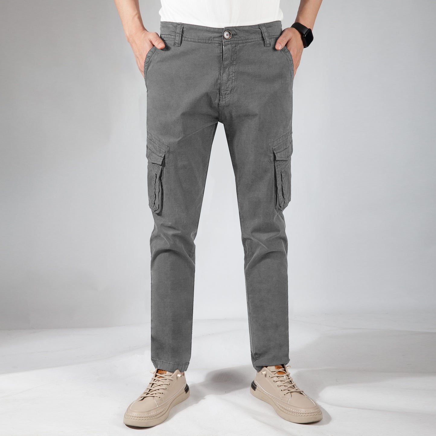 Men's cotton spring/summer workwear casual pants