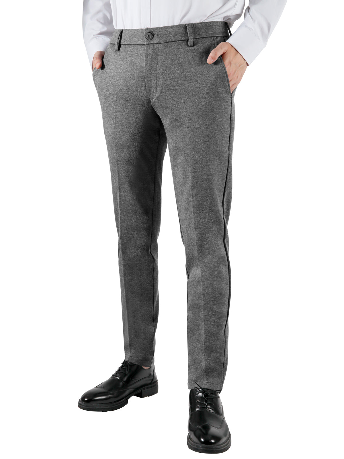 Men's spring and summer elastic waistband suit pants