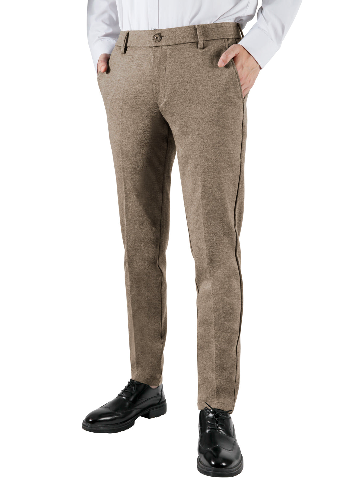 Men's spring and summer elastic waistband suit pants