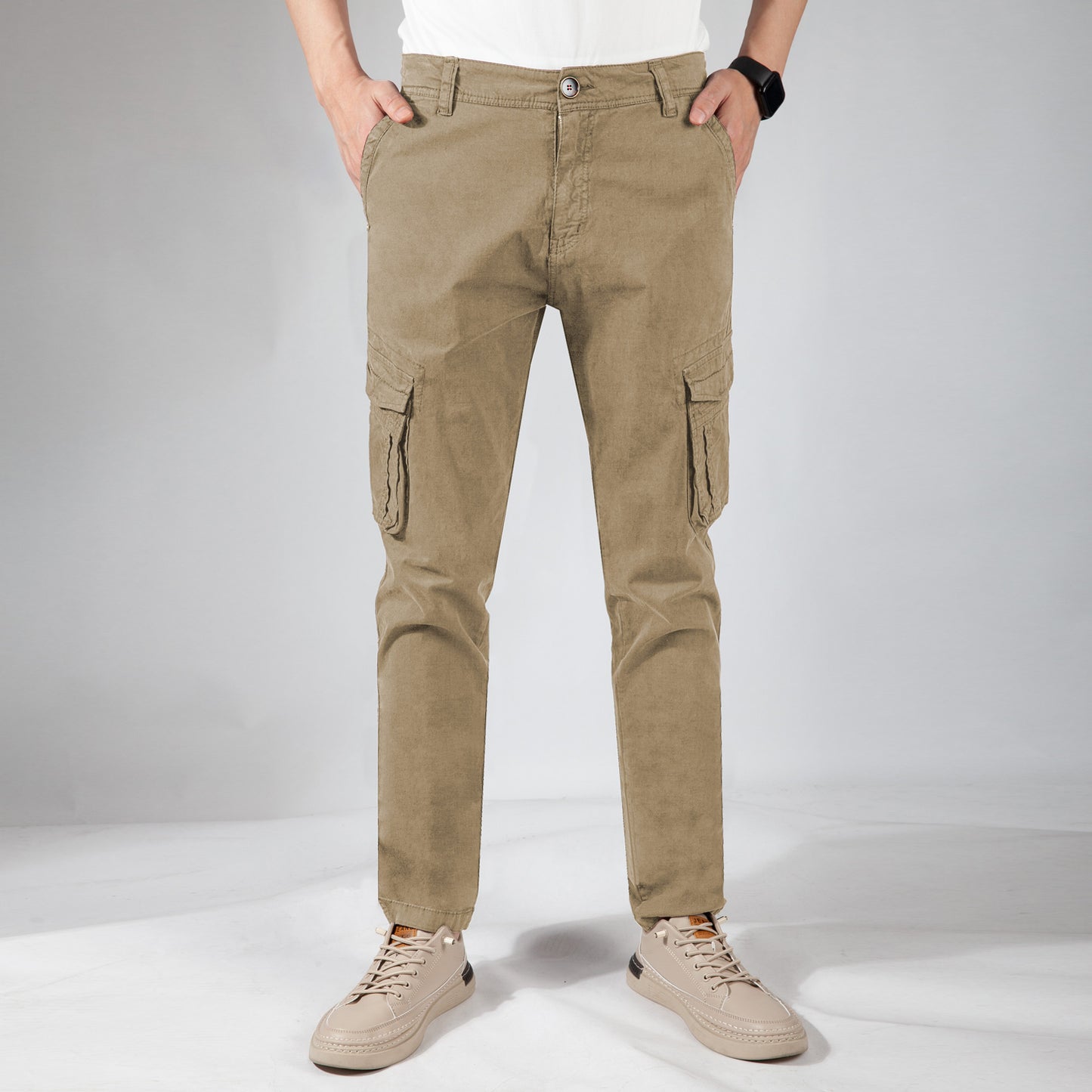 Men's cotton spring/summer workwear casual pants