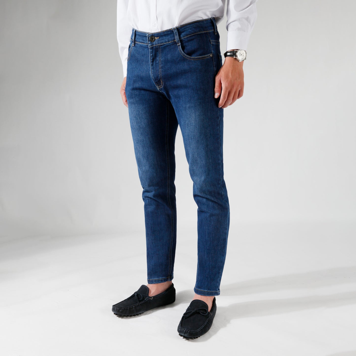 Men's autumn and winter casual jeans