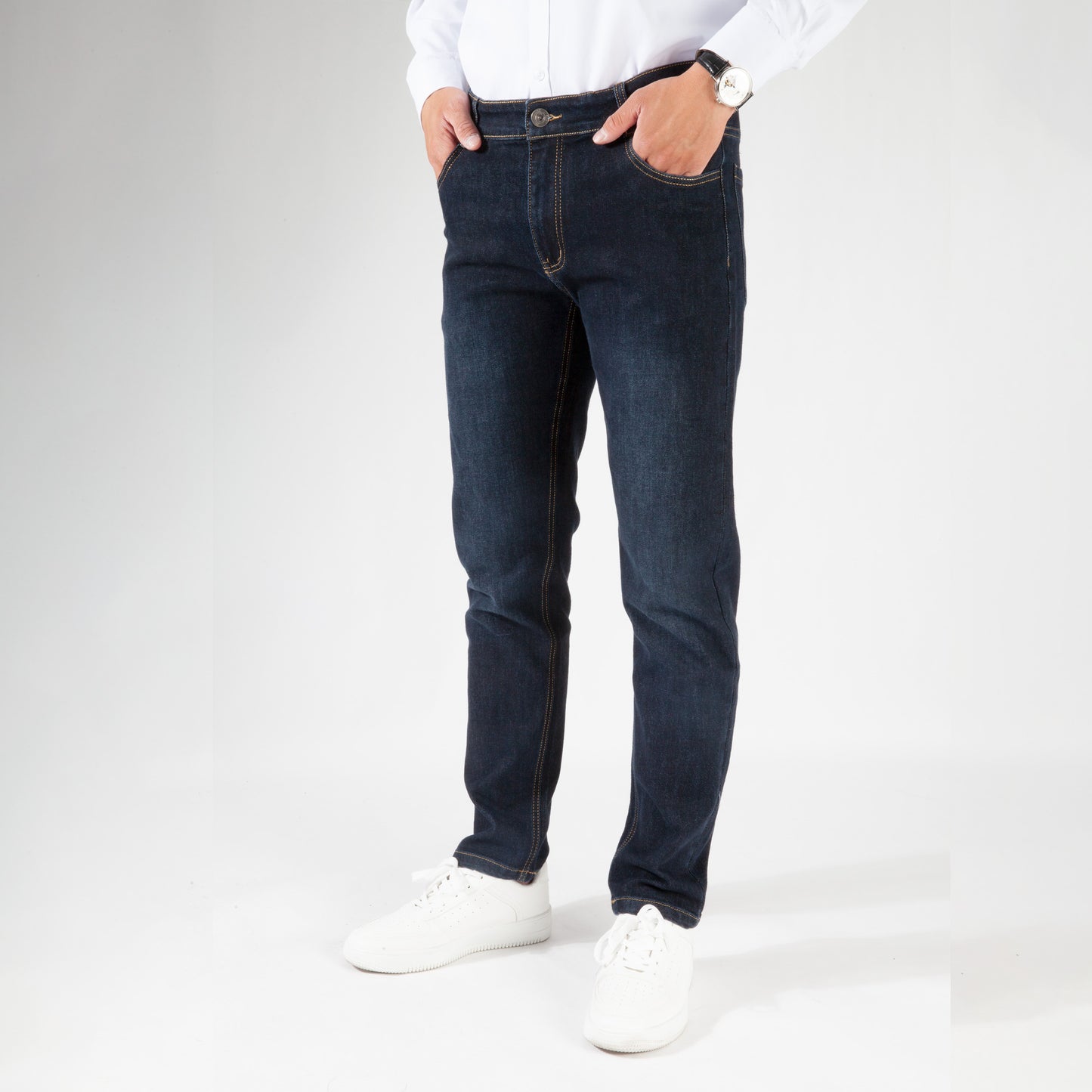 Men's autumn and winter casual jeans