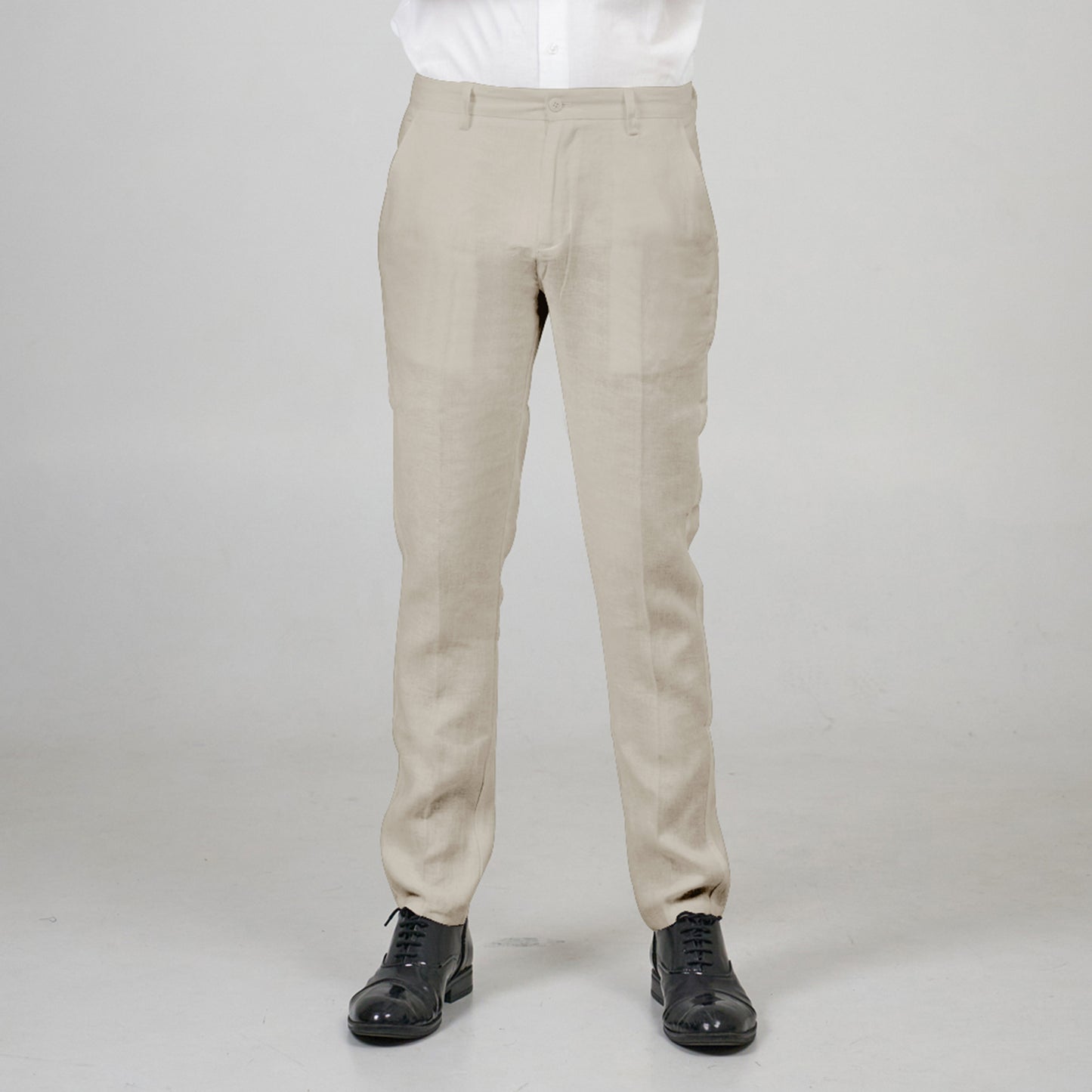 Men's S/S 100% linen casual trousers