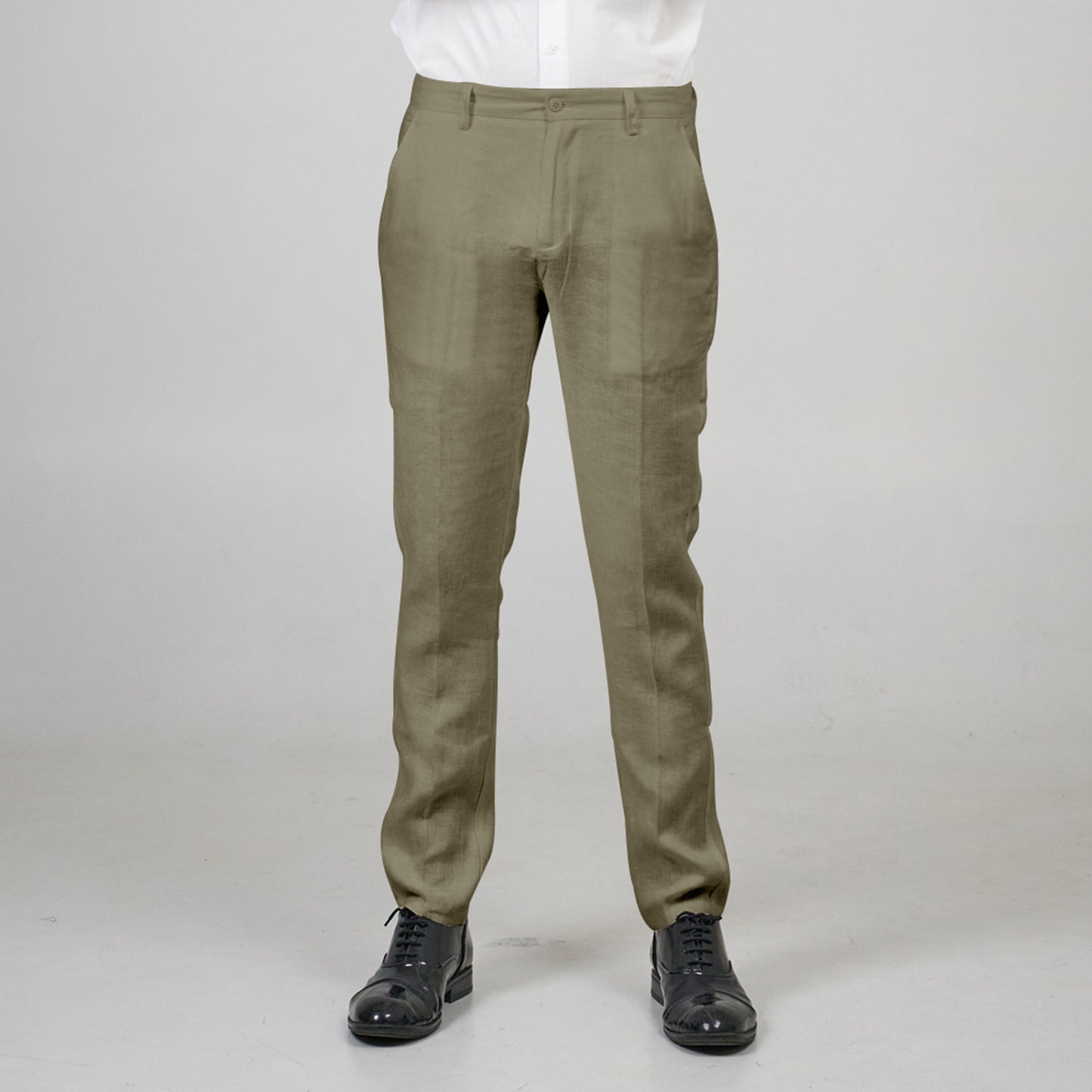 Men's S/S 100% linen casual trousers