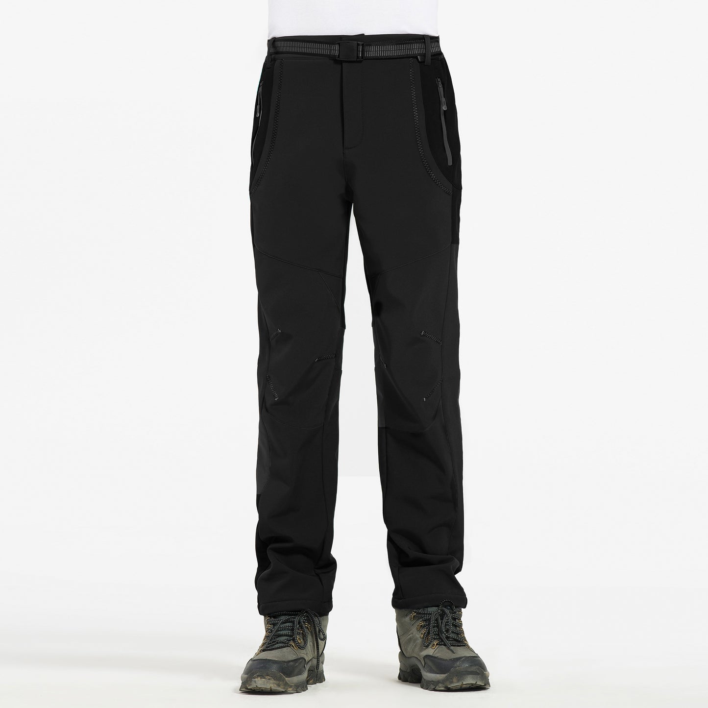 Men's thick warm comfort plus fleece scratch-resistant waterproof pants