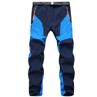 Men's color splicing anti-scratch anti-splash warm outdoor waterproof pants