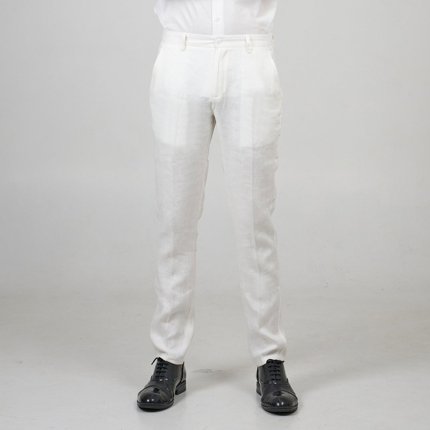 Men's S/S 100% linen casual trousers