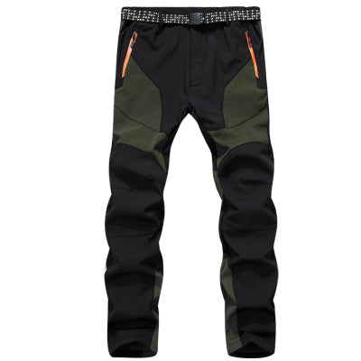 Men's color splicing anti-scratch anti-splash warm outdoor waterproof pants